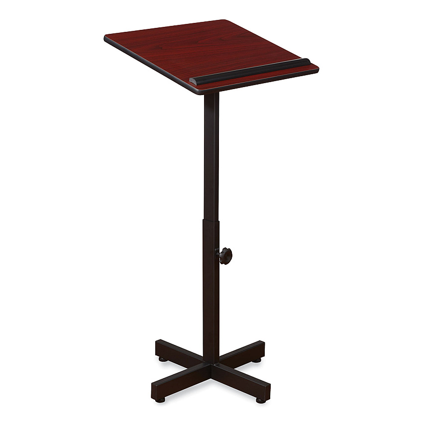 Oklahoma Sound Portable Presentation Lectern Stand, 20 x 18.25 x 44, Mahogany (NPS70MY)