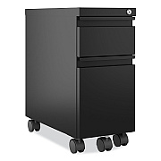 Hirsh Industries Zip Mobile Pedestal File, 2-Drawer: Box/File, Legal/Letter, Black, 10 x 19.88 x 21.75 (HID22650)
