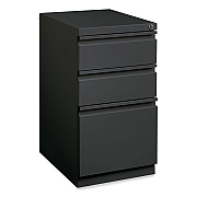 Hirsh Industries Full-Width Pull 20 Deep Mobile Pedestal File, 3-Drawer: Box/Box/File, Letter, Charcoal, 15 x 19.88 x 27.75 (HID19322)