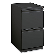 Hirsh Industries Full-Width Pull 20 Deep Mobile Pedestal File, 2-Drawer: File/File, Letter, Charcoal, 15 x 19.88 x 27.75 (HID19328)