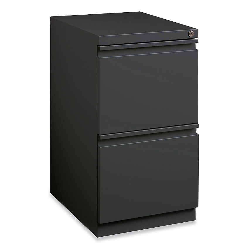 Hirsh Industries Full-Width Pull 20 Deep Mobile Pedestal File, 2-Drawer: File/File, Letter, Charcoal, 15 x 19.88 x 27.75 (HID19328)