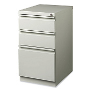 Hirsh Industries Full-Width Pull 20 Deep Mobile Pedestal File, 3-Drawer: Box/Box/File, Letter, Light Gray, 15 x 19.88 x 27.75 (HID18576)