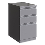 Hirsh Industries Full-Width Pull 20 Deep Mobile Pedestal File, 3-Drawer: Box/Box/File, Letter, Arctic Silver, 15 x 19.88 x 27.75 (HID24110)