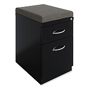 Hirsh Industries Arch Pull 20 Deep Mobile Pedestal File, 2-Drawer: Box/File, Letter, Black, 15 x 19.88 x 23.75 (HID22752)