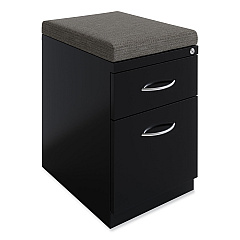Hirsh Industries Arch Pull 20 Deep Mobile Pedestal File, 2-Drawer: Box/File, Letter, Black, 15 x 19.88 x 23.75 (HID22752)