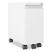 Hirsh Industries Zip Mobile Pedestal File, 1-Drawer, File, Legal/Letter, White, 10 x 19.88 x 21.75 (HID24106)