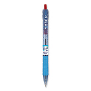 Pilot B2P Bottle-2-Pen Recycled Ballpoint Pen, Retractable, Medium 1 mm, Red Ink, Translucent Blue Barrel, Dozen (PIL32802)