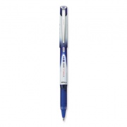 Pilot VBall Grip Liquid Ink Roller Ball Pen, Stick, Extra-Fine 0.5 mm, Blue Ink, Blue/White Barrel, Dozen (35471)