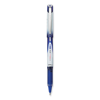 Pilot VBall Grip Liquid Ink Roller Ball Pen, Stick, Extra-Fine 0.5 mm, Blue Ink, Blue/White Barrel, Dozen (PIL35471)