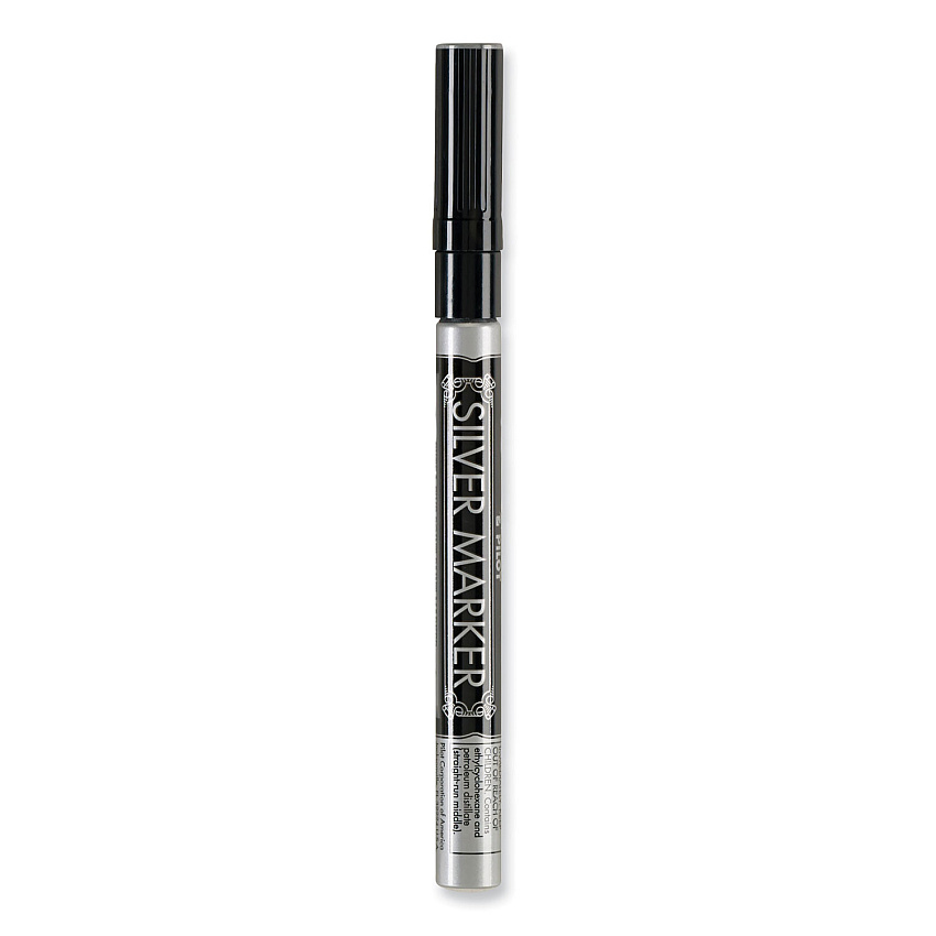 Pilot Creative Art and Crafts Marker, Extra-Fine Brush Tip, Silver (PIL41801)