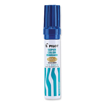 Pilot Jumbo Refillable Permanent Marker, Broad Chisel Tip, Blue (PIL45200)
