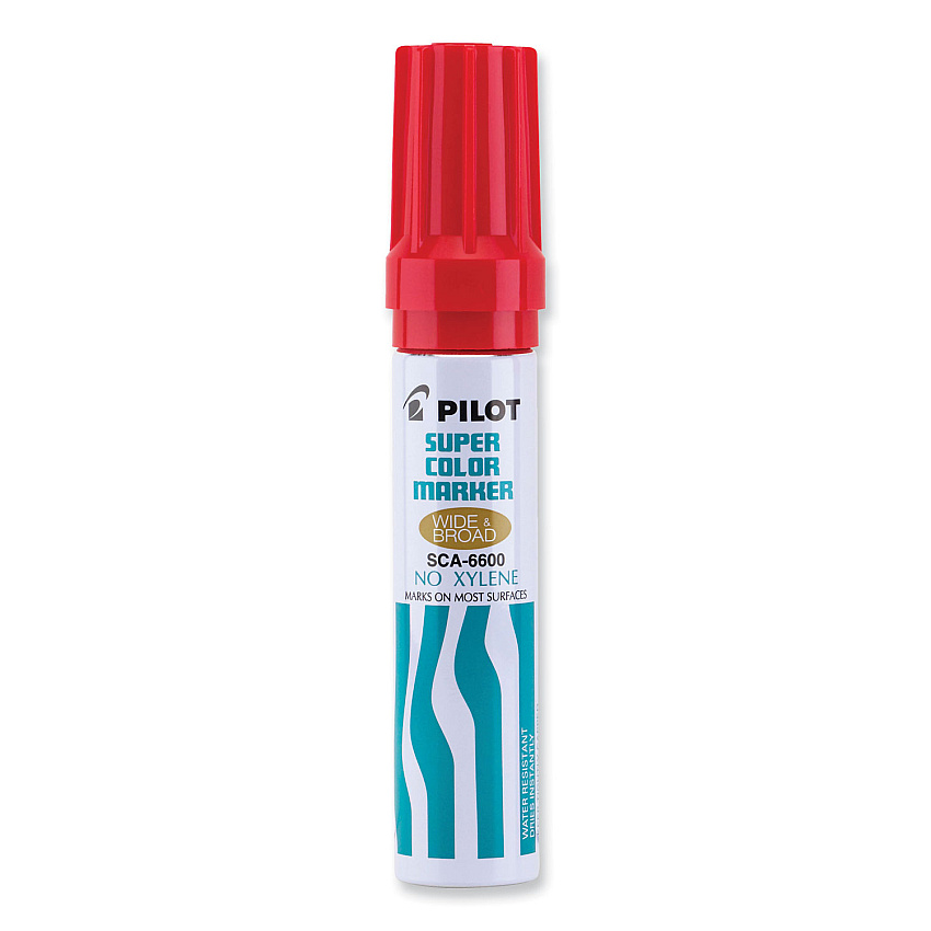 Pilot Jumbo Refillable Permanent Marker, Broad Chisel Tip, Red (PIL45300)