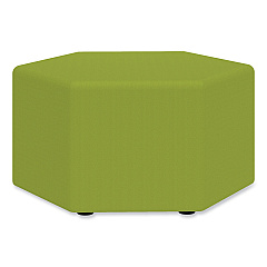 Safco Learn 30" Hexagon Vinyl Ottoman, 30w x 30d x 18h, Green (SAF8124GV)