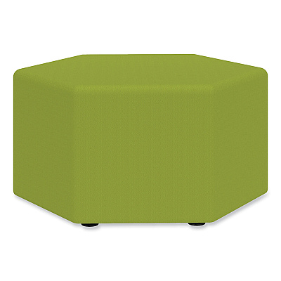 Safco Learn 30" Hexagon Vinyl Ottoman, 30w x 30d x 18h, Green (SAF8124GV)