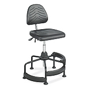 Safco Task Master Deluxe Industrial Chair, Supports Up to 250 lb, 17" to 35" Seat Height, Black (SAF5120)