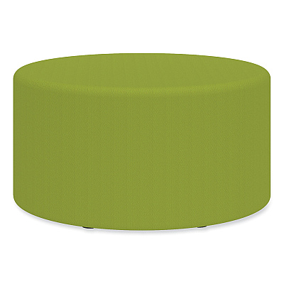 Safco Learn 30" Cylinder Vinyl Ottoman, 30w x 30d x 18h, Green (SAF8123GV)