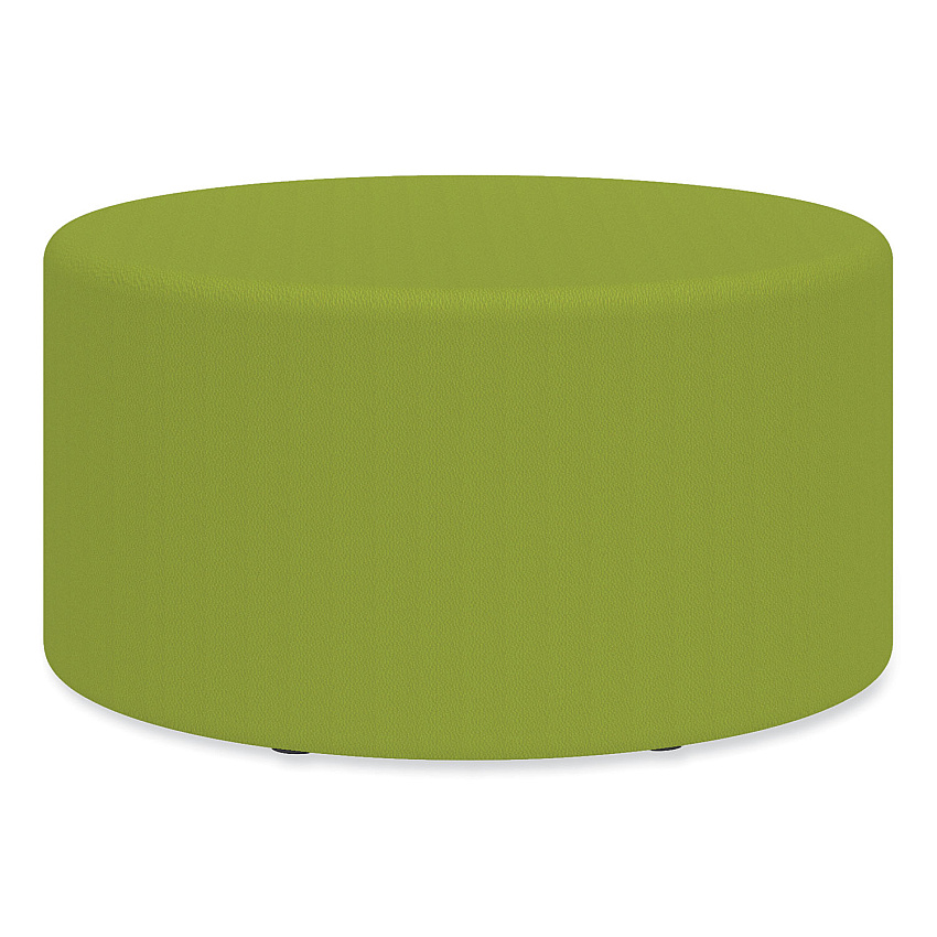 Safco Learn 30" Cylinder Vinyl Ottoman, 30w x 30d x 18h, Green (SAF8123GV)