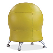 Safco Zenergy Ball Chair, Backless, Supports Up to 250 lb, Green Vinyl Seat, Silver Base (SAF4751GV)