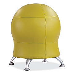 Safco Zenergy Ball Chair, Backless, Supports Up to 250 lb, Green Vinyl Seat, Silver Base (SAF4751GV)