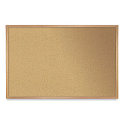 Ghent Natural Cork Bulletin Board with Frame, 60.5 x 36.5, Tan Surface, Oak Frame (GHEWK35)