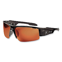 ergodyne Skullerz Dagr Safety Glasses, Black Nylon Impact Frame, Copper Polycarbonate Lens (EGO52020)