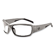 ergodyne Skullerz Thor Safety Glasses, Matte Gray Nylon Impact Frame, Anti-Fog Clear Polycarbonate Lens (EGO51103)