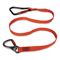 ergodyne Squids 3149 Tool Lanyard with XL + Swivel Carabiners, 80 lb Max Work Capacity, 76" Long, Orange/Black (EGO19149)