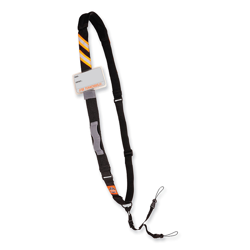 ergodyne Squids 3137 Padded Barcode Scanner Lanyard Sling, 49" to 60" Long, Black (EGO19177)