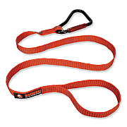 ergodyne Squids 3148 Tool Lanyard with XL Carabiner + Threaded Loop, 80 lb Max Working Capacity, 76" Long, Orange/Black (EGO19148)