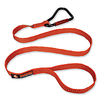 ergodyne Squids 3148 Tool Lanyard with XL Carabiner + Threaded Loop, 80 lb Max Working Capacity, 76" Long, Orange/Black (EGO19148)