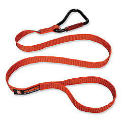 ergodyne Squids 3148 Tool Lanyard with XL Carabiner + Threaded Loop, 80 lb Max Working Capacity, 76" Long, Orange/Black (EGO19148)