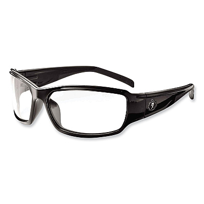 ergodyne Skullerz Thor Safety Glasses, Black Nylon Impact Frame, Clear Polycarbonate Lens (EGO51000)
