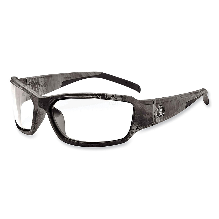ergodyne Skullerz Thor Safety Glasses, Kryptek Tyhpon Nylon Impact Frame, Clear Polycarbonate Lens (EGO51300)