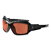 ergodyne Skullerz Loki Safety Glasses/Goggles, Black Nylon Impact Frame, Polarized Copper Polycarbonate Lens (EGO56021)
