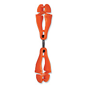 ergodyne Squids 3420 Dual Clip Swivel Glove Clip Holder, 1 x 0.6 x 5.5, Acetal Copolymer, Orange, 100/Pack (EGO19518BULK)