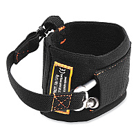 ergodyne Squids 3114 Pull-On Wrist Lanyard with Stainless Steel Carabiner, 3lb Max Working Capacity, 7.5" Long, Black (EGO19056)