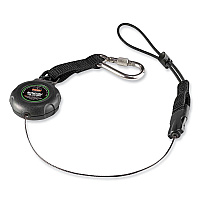 ergodyne Squids 3001 Retractable Tool Lanyard with Choking-Loop Tool Tether + Carabiner Anchor, 2 lb Max Working Capacity, 48" Long (EGO19301)