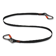 ergodyne Squids 3139 Tool Lanyard with 2 Locking Swivel Carabiners, 40 lb Max Working Capacity, 76" Long, Black/Orange (EGO19139)