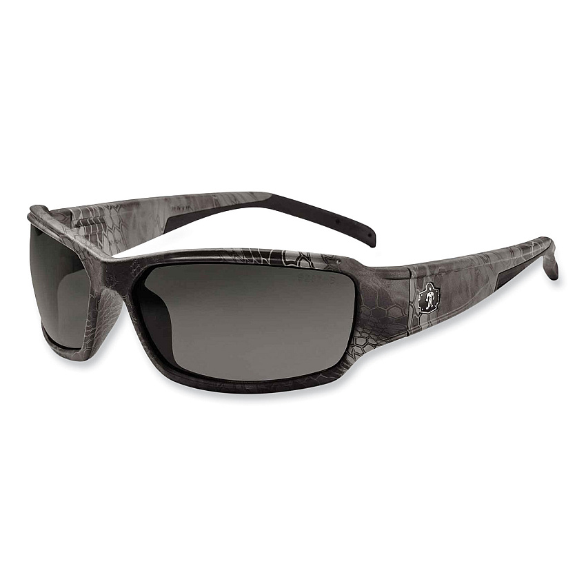 ergodyne Skullerz Thor Safety Glasses, Kryptek Tyhpon Nylon Impact Frame, Polarized Smoke Polycarb Lens (EGO51331)