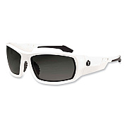 ergodyne Skullerz Odin Safety Glasses, White Nylon Impact Frame, Smoke Polycarbonate Lens (EGO50230)