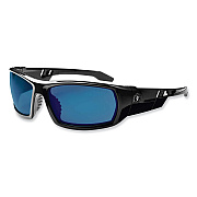 ergodyne Skullerz Odin Safety Glasses, Black Nylon Impact Frame, Blue Mirror Polycarbonate Lens (EGO50092)