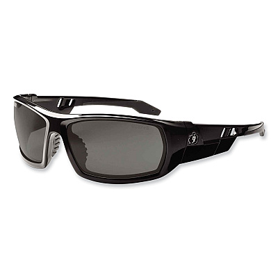 ergodyne Skullerz Odin Safety Glasses, Black Nylon Impact Frame, Polarized Smoke Polycarbonate Lens (EGO50031)
