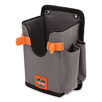ergodyne Squids 5543 Handheld Barcode Scanner Mount Holder with Fastener Straps, 2 Compartments, 3.5 x 2.5 x 7.3, Gray (EGO19185)