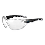 ergodyne Skullerz Vali Frameless Safety Glasses, Black Nylon Impact Frame, Anti-Fog Clear Polycarbonate Lens (EGO59203)