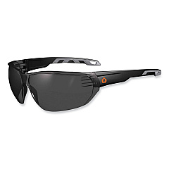 ergodyne Skullerz Vali Frameless Safety Glasses, Matte Black Nylon Impact Frame, Smoke Polycarbonate Lens (EGO59230)