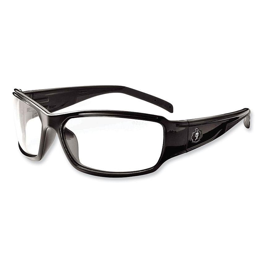 ergodyne Skullerz Thor Safety Glasses, Black Nylon Impact Frame, Anti-Fog Clear Polycarbonate Lens (EGO51003)