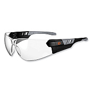 ergodyne Skullerz Saga Frameless Safety Glasses, Black Nylon Impact Frame, Anti-Fog Clear Polycarbonate Lens (EGO59103)