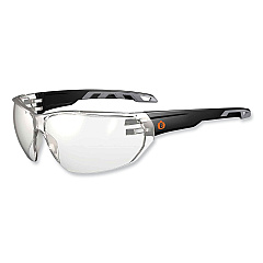 ergodyne Skullerz Vali Frameless Safety Glasses, Black Nylon Impact Frame, Indoor/Outdoor Polycarbonate Lens (EGO59280)