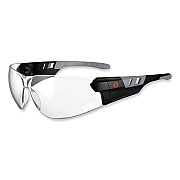ergodyne Skullerz Saga Frameless Safety Glasses, Matte Black Nylon Impact Frame, Clear Polycarbonate Lens (EGO59100)