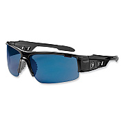 ergodyne Skullerz Dagr Safety Glasses, Black Nylon Impact Frame, Blue Mirror Polycarbonate Lens (EGO52092)